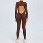 Seamless Yoga Zipper Jumpsuits Sports Fitness Beauty