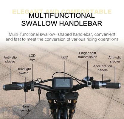 Electric Motorcycle Max 45 Miles Mountain  Off-Road Bike