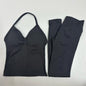 Women Backless Tank Tops High Waist Scrunch Gym Suit