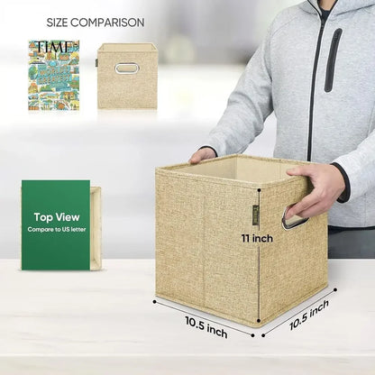 4 Pack Premium Foldable Cube Storage Bins