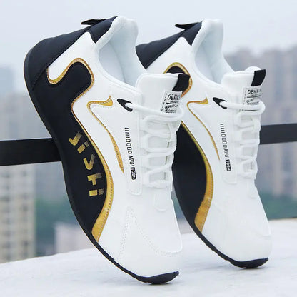 mens leather sport running shoe
