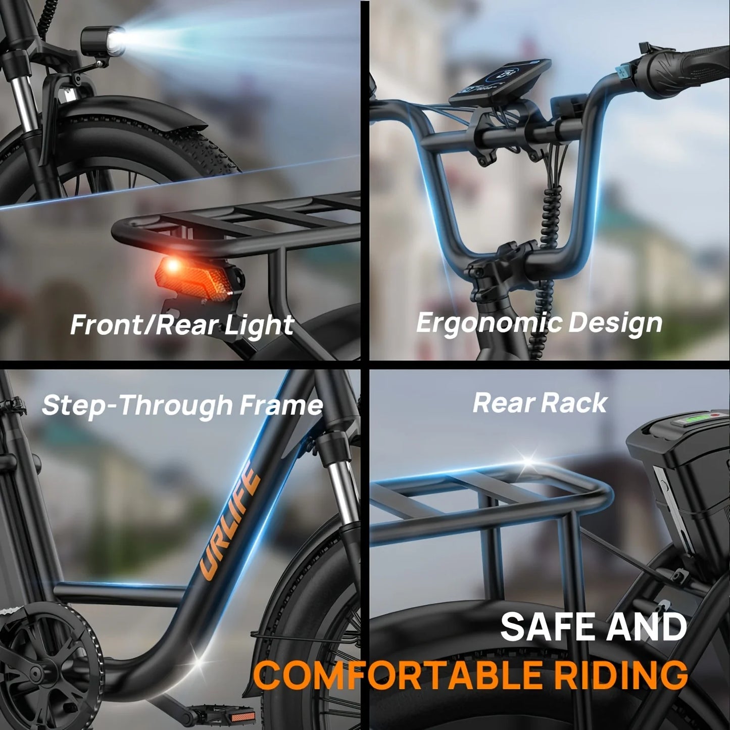20MPH, 20''X3" Fat Tire, 7-Speed E-Bike with Dual Disc Brake