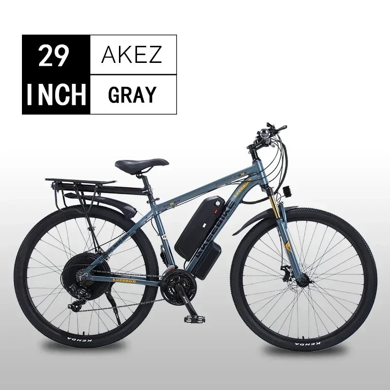 Detachable 13Ah Battery Electric Bike 60 Mile Range Dual Disc Brake Alloy