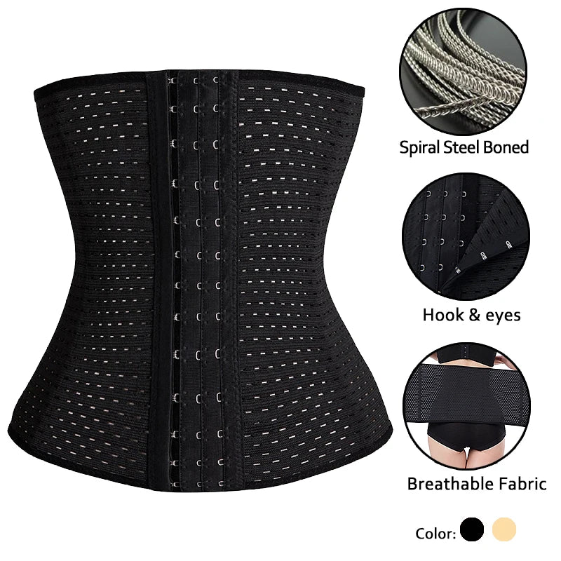 Slimming Waist Trainer Belt ,Firm Hook Corset