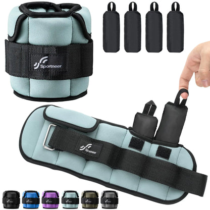 Sportneer Adjustable Wrist and ankle weights 1-10lbs Gym Fitness