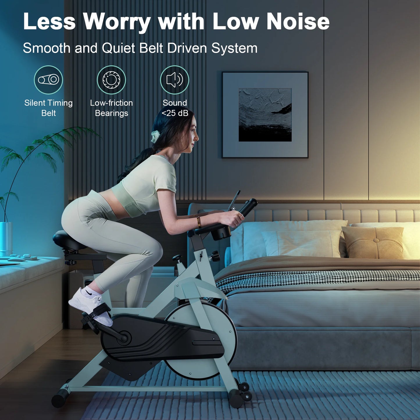 32-Level Magnetic Resistance Stationary Bikes for Home