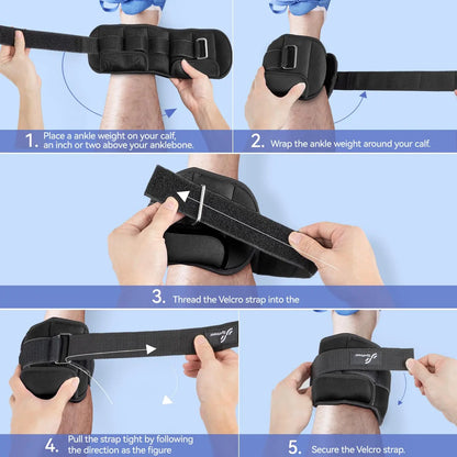 Sportneer Adjustable Wrist and ankle weights 1-10lbs Gym Fitness