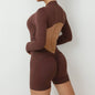 Seamless Yoga Zipper Jumpsuits Sports Fitness Beauty