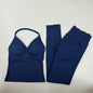 Women Backless Tank Tops High Waist Scrunch Gym Suit