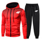 Men's 2 Piece Set Daily Hooded Sweatsuit