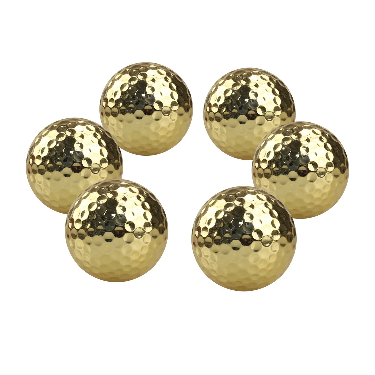 6 Pcs Golden Golf Practice Balls