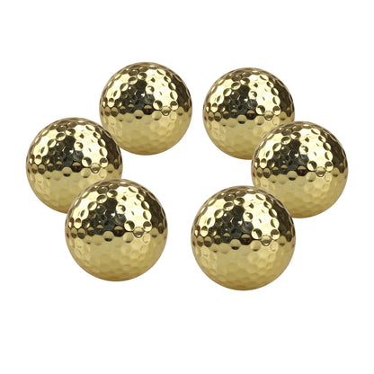 6 Pcs Golden Golf Practice Balls