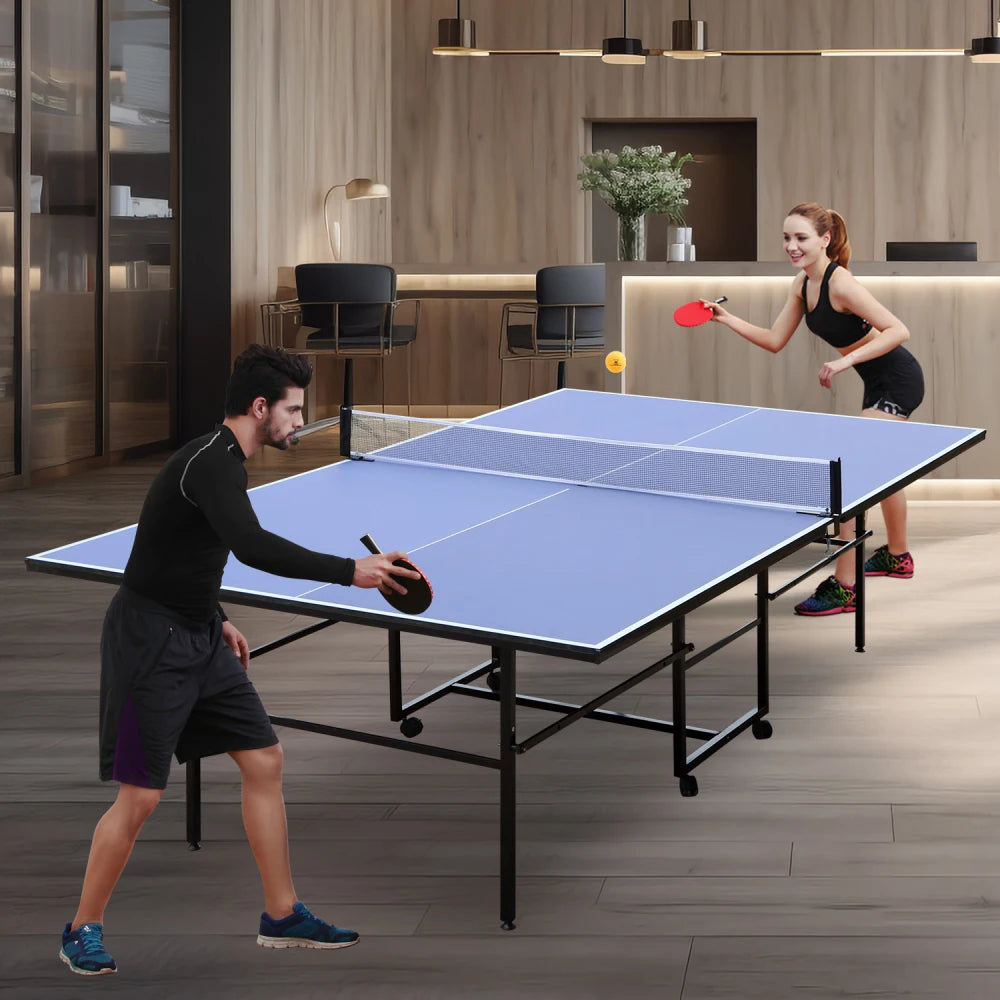 9ft Mid-Size Table Tennis Table Foldable & Portable
