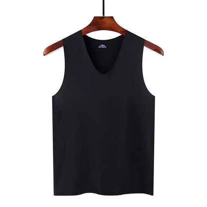 Men  Silk Tank Top Sports Fit