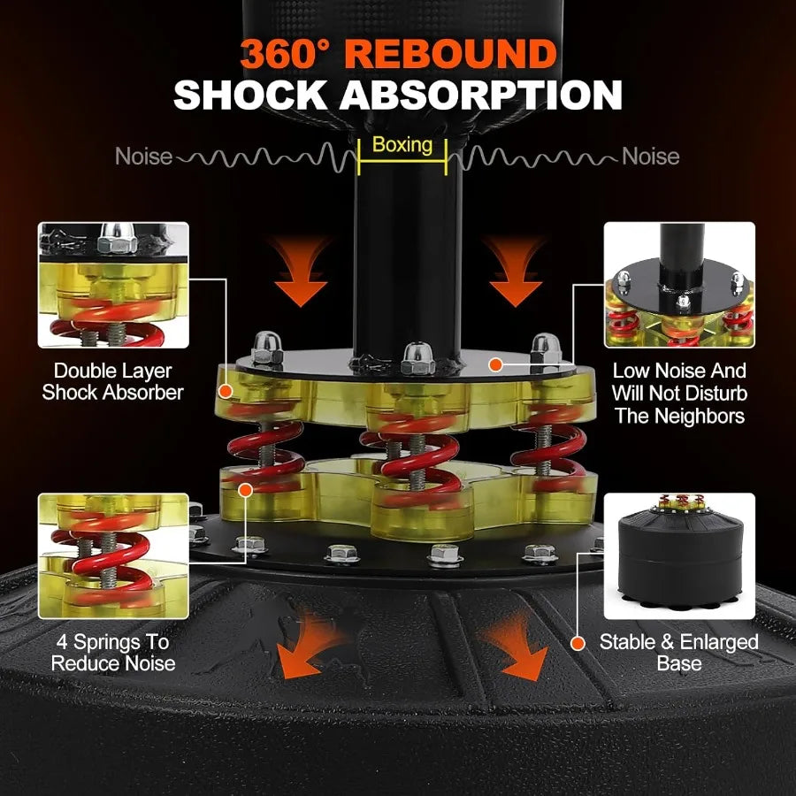 5 in 1 Adjustable Height Punching Bag with Stand