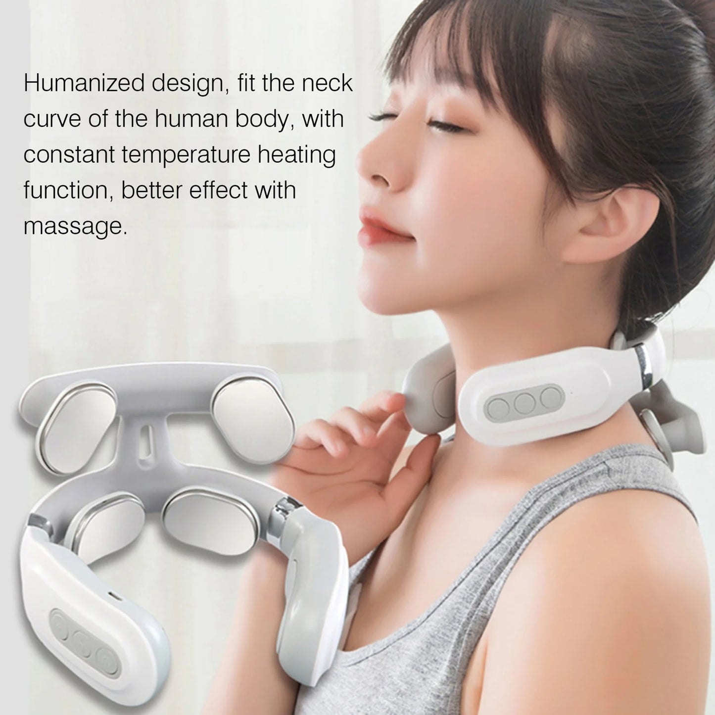 Neck Massager for Neck Tension Vibrator Heating Massager