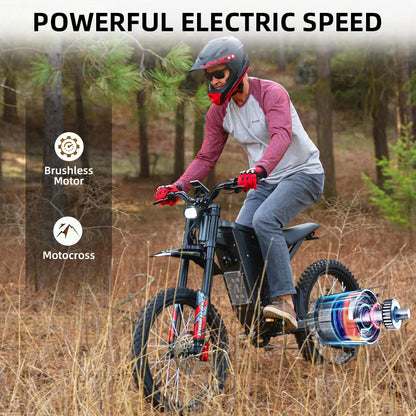 Electric Motorcycles Gearless Motors Speed 85Kmh Off Road MTB Ebike
