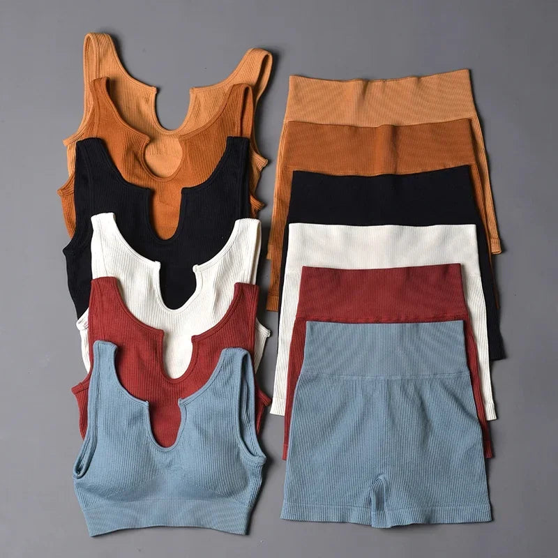 Women Fitness Gym Clothes, Shirts, Bra ,Leggings Shorts