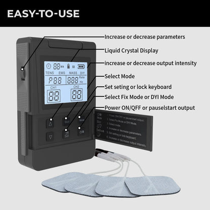 Electric Muscle Therapy Stimulator High-Frequency Adjustable Body Massage