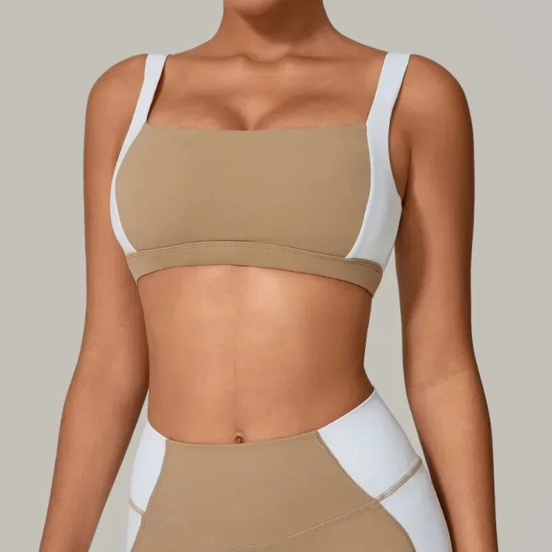 Yoga Bra - Color Block Backless Sports Top Quick-Dry