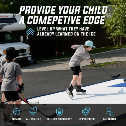 Skateable Artificial Ice Tiles - Backyard Ice Rink - Expandable
