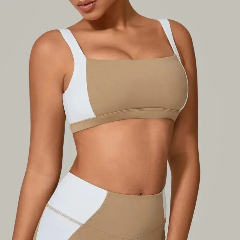 Yoga Bra - Color Block Backless Sports Top Quick-Dry