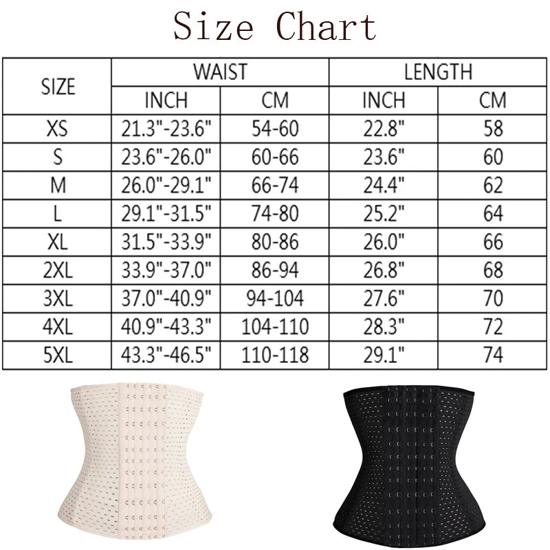 Slimming Waist Trainer Belt ,Firm Hook Corset