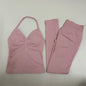 Women Backless Tank Tops High Waist Scrunch Gym Suit