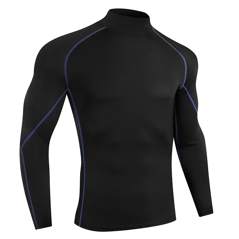 Men Running T shirt Quick Dry Bodybuilding Long Sleeve Compression Top