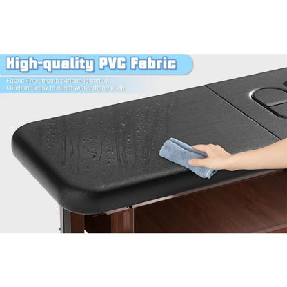Stationary Massage Table with 4'' Thick Memory Foam