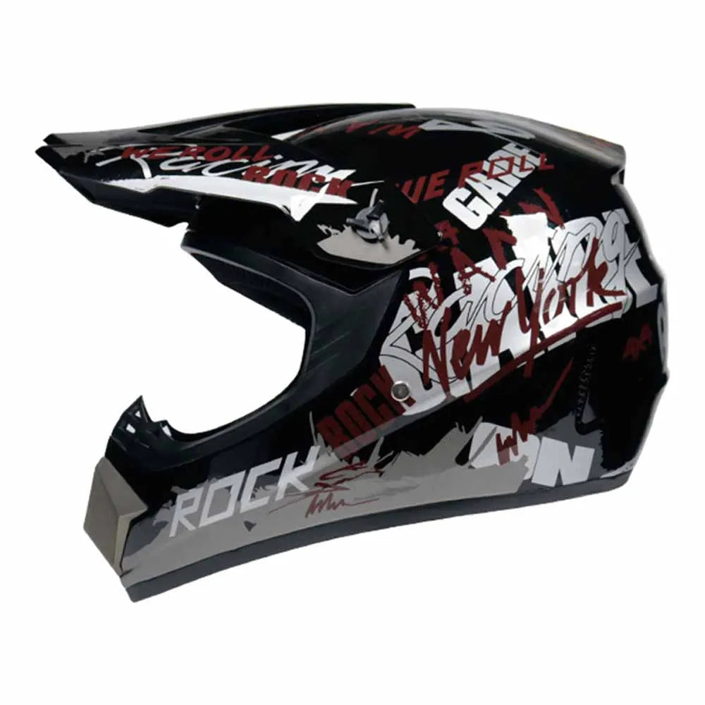 Motocross Helmets Purple Track Full face wear resistant