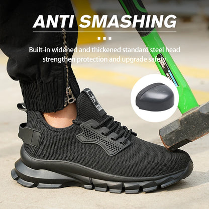 Soft-soled, comfortable, anti-smash, anti-puncture safety shoes