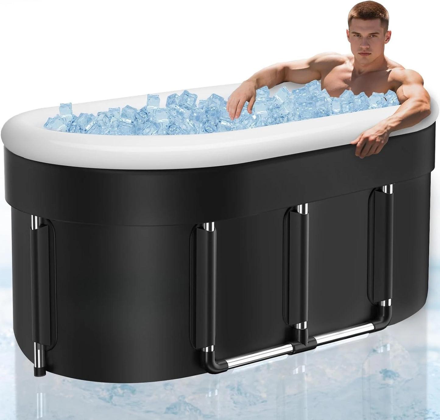 Portable Cold Plunge Tub - Foldable & Inflatable, with Lid