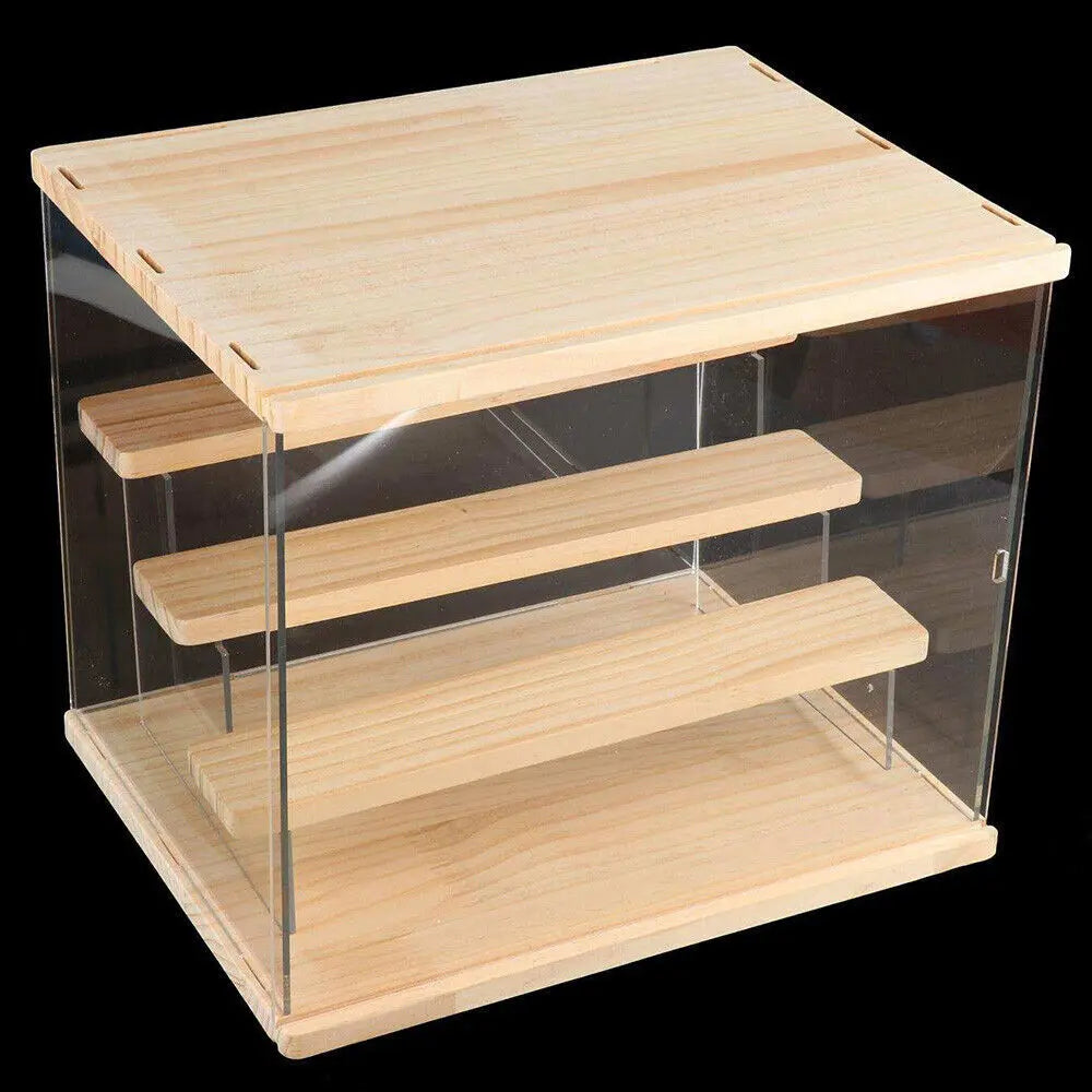 Clear Acrylic Display Case Countertop Box Organizer Stand Dustproof Showcase