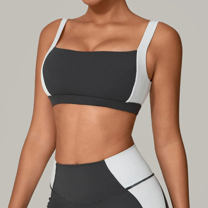 Yoga Bra - Color Block Backless Sports Top Quick-Dry