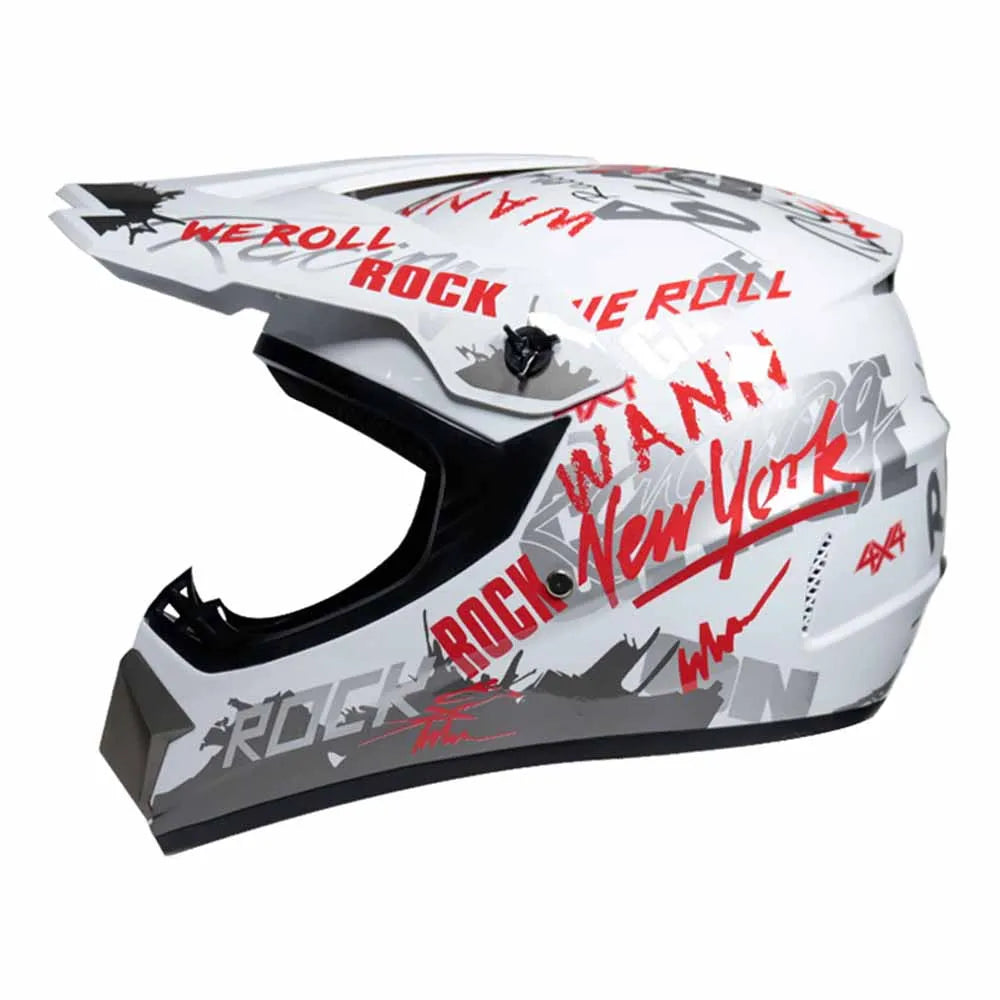 Motocross Helmets Purple Track Full face wear resistant