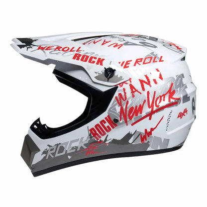 Motocross Helmets Purple Track Full face wear resistant