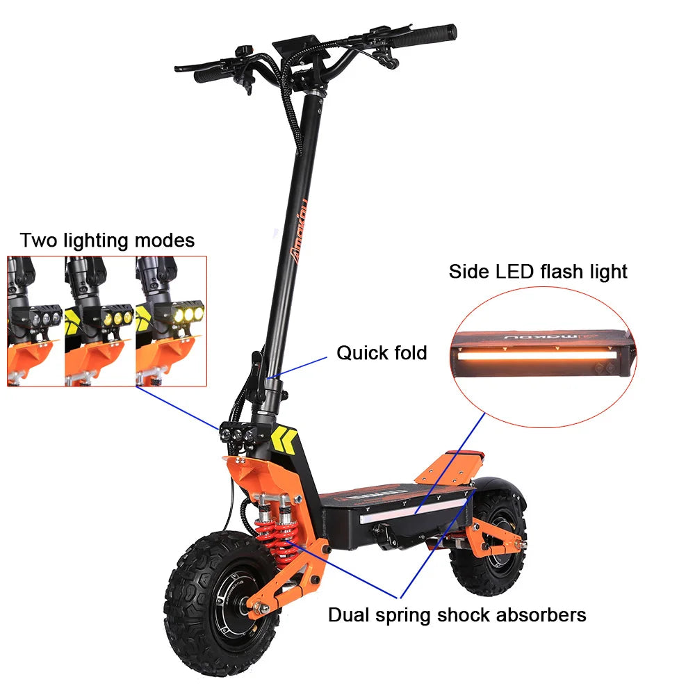 Upgraded NFC Unlocking LCD X5 6000W Dual Motor Eelectric Scooter