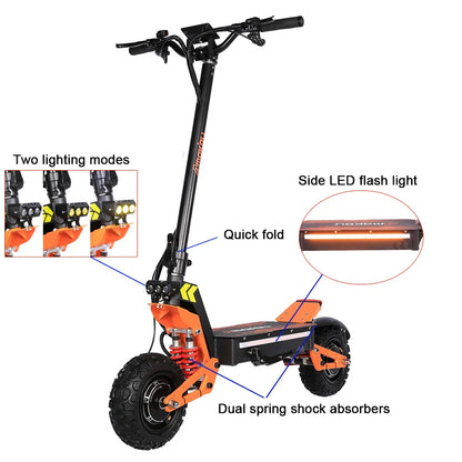 Upgraded NFC Unlocking LCD X5 6000W Dual Motor Eelectric Scooter