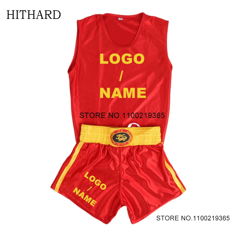 Boxing Shorts and Vest Custom Logo Muay Thai Shorts