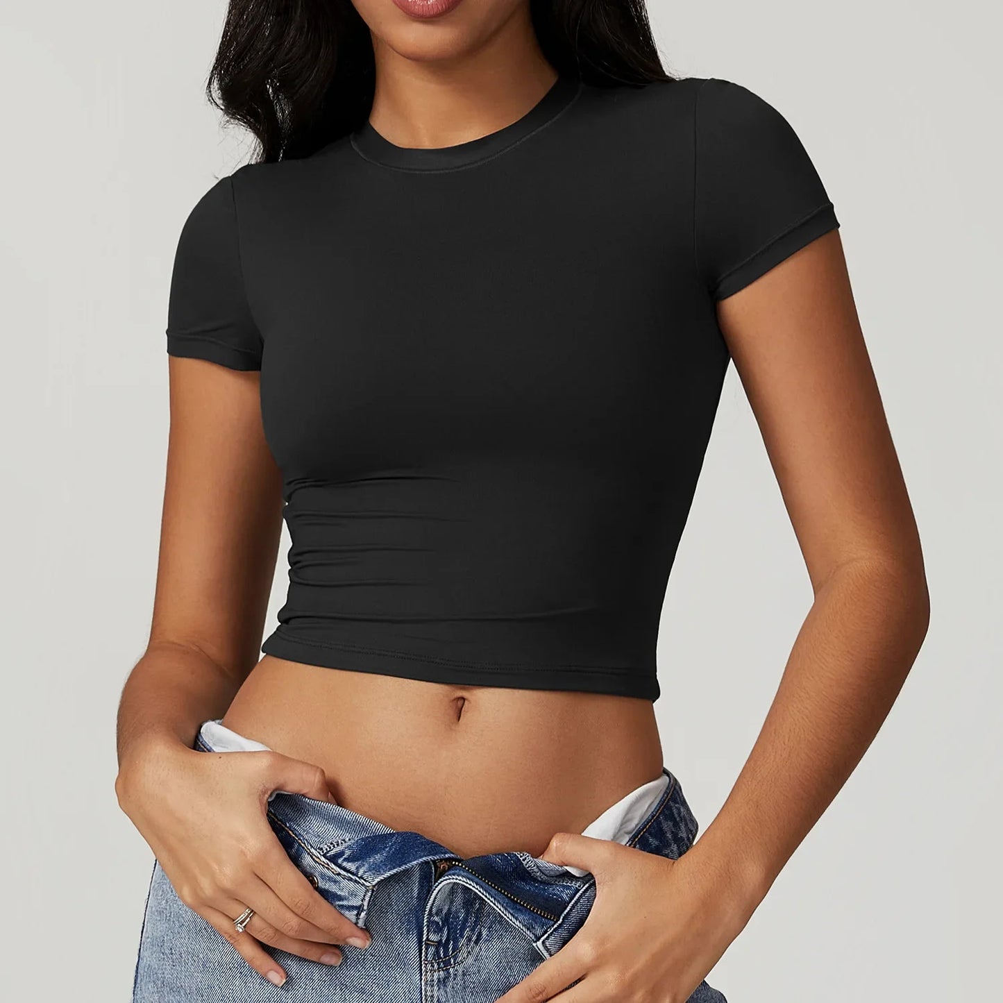 Women's Short Sleeved Yoga T-shirt for Fitness