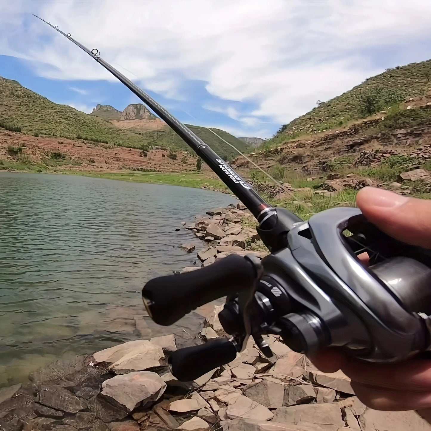 180cm/ 70.86inch Black and Golden Lure Rod