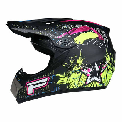 Motocross Helmets Purple Track Full face wear resistant