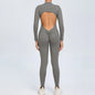 Seamless Yoga Zipper Jumpsuits Sports Fitness Beauty