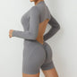 Seamless Yoga Zipper Jumpsuits Sports Fitness Beauty
