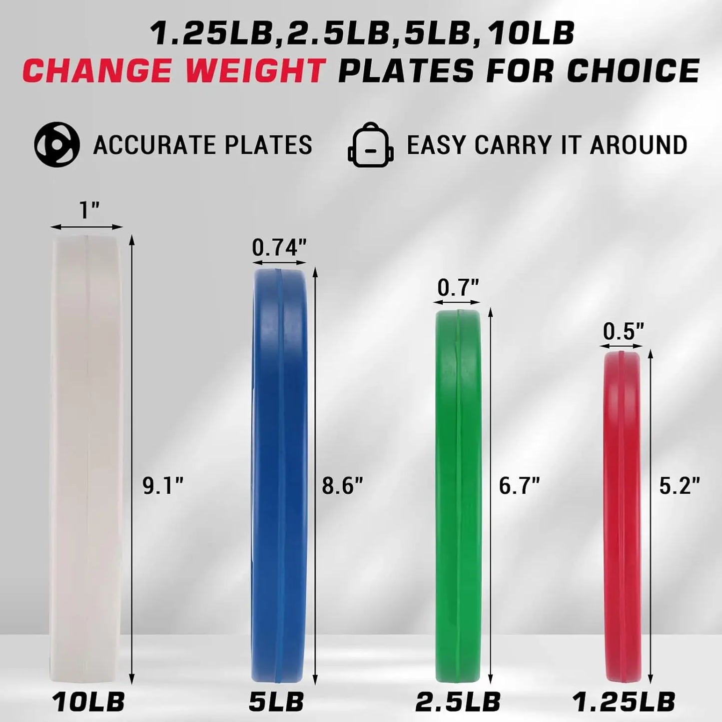Rubber Coated Strength Training Barbell Lifting Bumper Plates