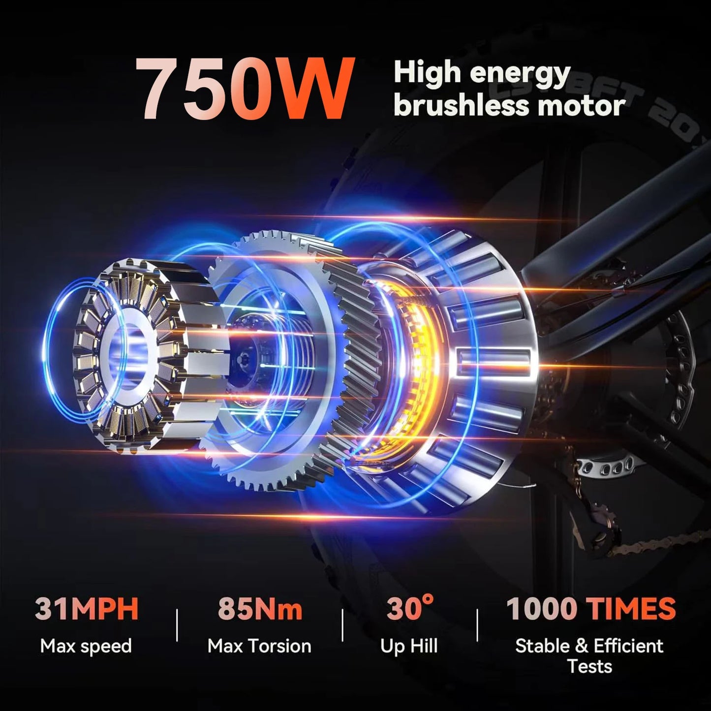30MPH 1000W Peak Motor Electric Bicycle Adult 20*4 Inch Fat Tire