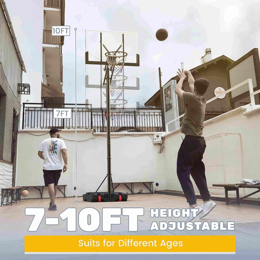Portable Basketball Hoop with Quickly Height Adjusted 7.6 - 10 ft.