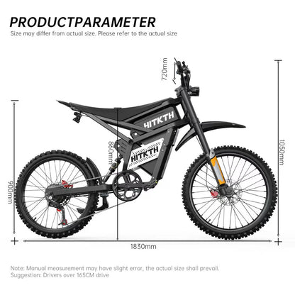 off-road electric motorcycle 25 inch tires