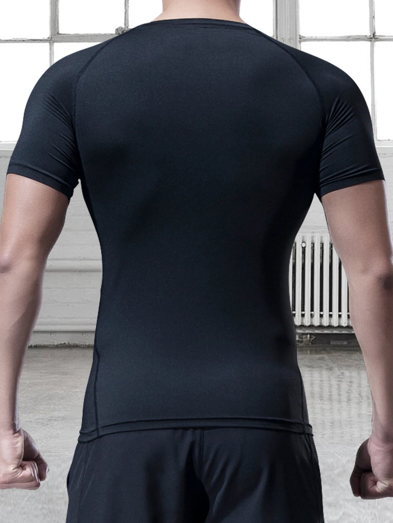 Men's Gym Training T Shirt, Breathable Compression